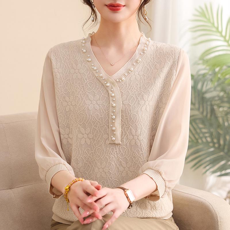 Mom s Spring Three-Quarter Sleeve Knit Top for Middle-Aged and Elderly Women 3XL (120-135 jin) бежевый
Mom s Spring Three-Quarter Sleeve Knit Top for Middle-Aged and Elderly Women 3XL (120-135 jin) бежевый