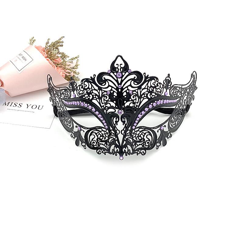 Party Prop Mask With Metal Craft And Rhinestones For Halloween And Festival Use Light Purple
Party Prop Mask With Metal Craft And Rhinestones For Halloween And Festival Use Light Purple