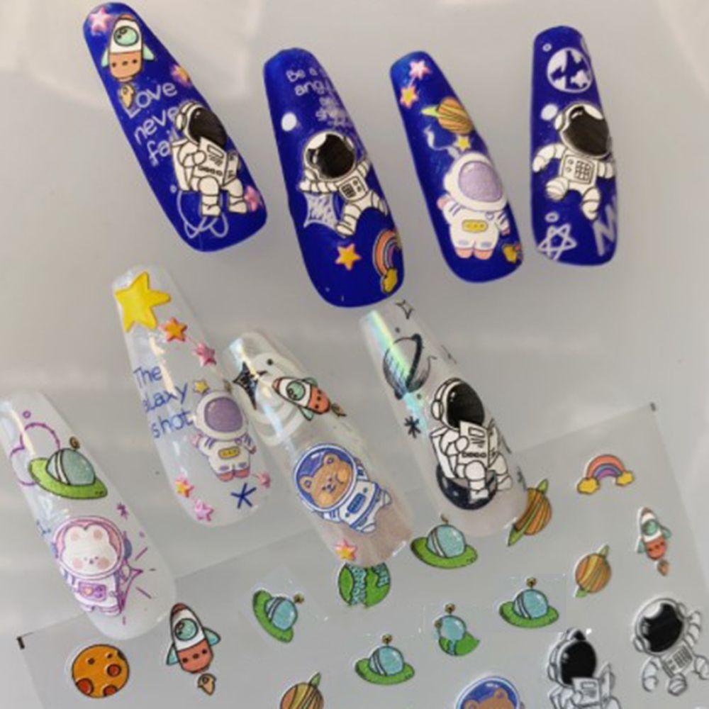 Adhesive 5D Nail Decal DIY Nail Art Decoration Astronaut Nail Art Sticker Manicure Accessories
Adhesive 5D Nail Decal DIY Nail Art Decoration Astronaut Nail Art Sticker Manicure Accessories