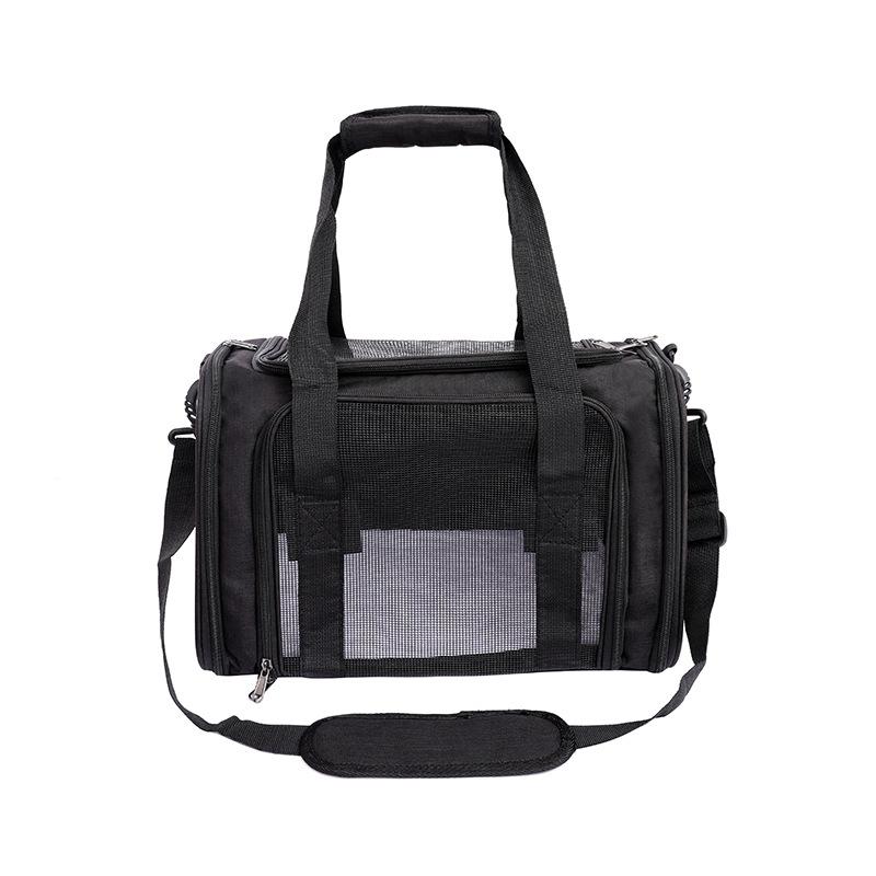 Сумка для домашних животных, переносная сумка для улицы, складная дышащая сумка для кошек, большая вместимость, сумка для маленьких кошек, дорожная сумка для собак в машине M 45 * 30 * 30CM