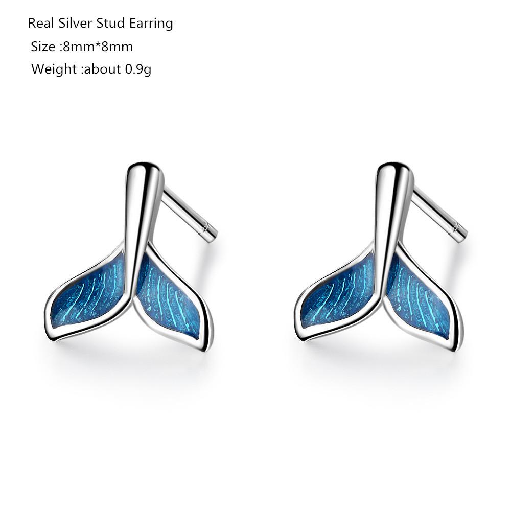 Buyee 925 Sterling Silver Small Stud Earring Blue Fish Tail Cute Earring for Women Girl Party Fine Jewelry Earring Gift
Buyee 925 Sterling Silver Small Stud Earring Blue Fish Tail Cute Earring for Women Girl Party Fine Jewelry Earring Gift