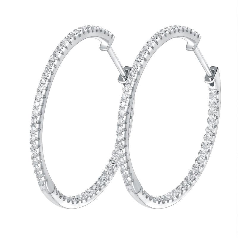 2025 European & American S925 Sterling Silver Moissanite Circle Earrings - Women s High-End Studs for a Slimmer Face 30mm Diameter
2025 European & American S925 Sterling Silver Moissanite Circle Earrings - Women s High-End Studs for a Slimmer Face 30mm Diameter