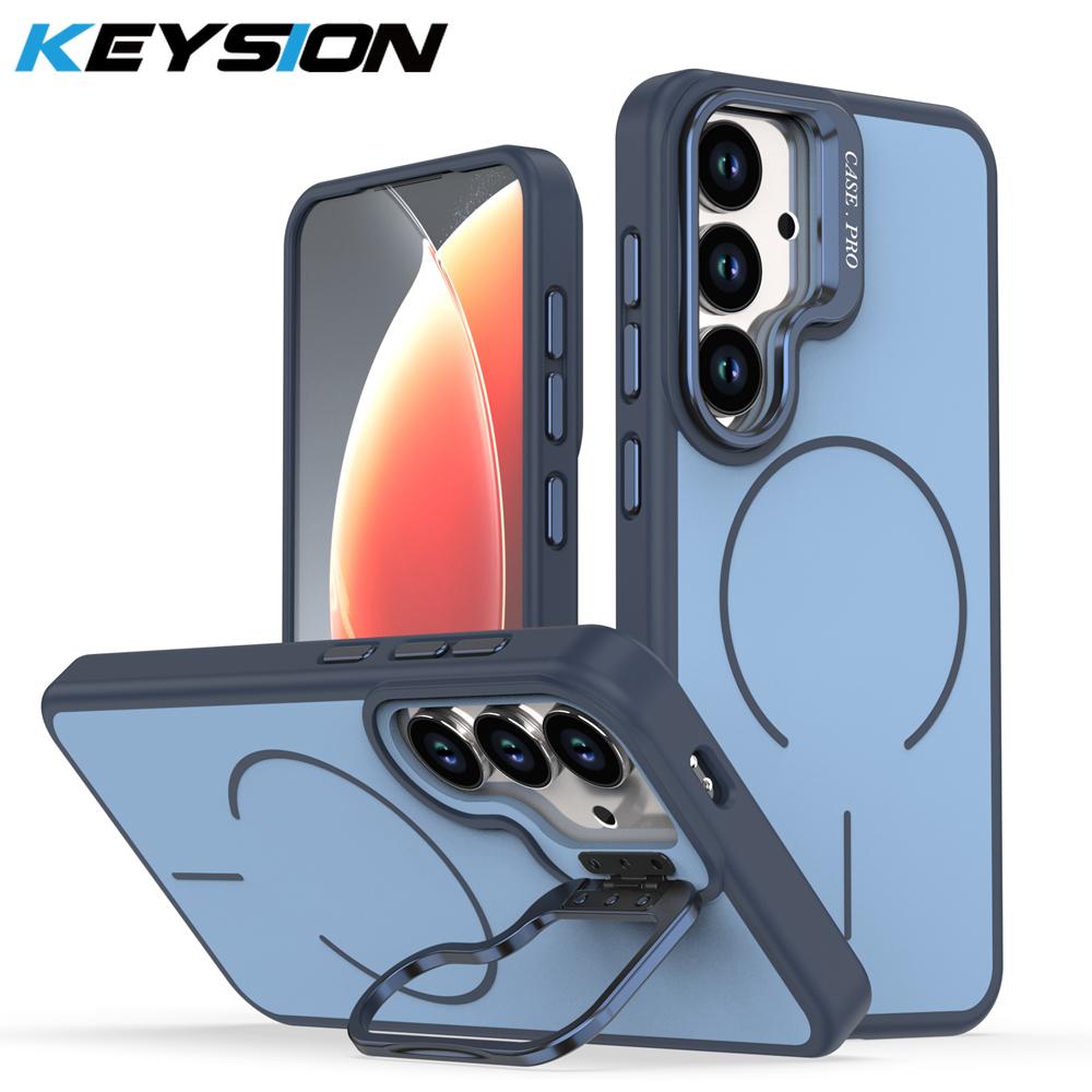 KEYSION Matte Skin Feel Lens Stand Phone Case for Magsafe for Samsung Galaxy S23 S24 Ultra 5G S24+ FE Magnetic Shockproof Cover for Galaxy S24 синий
KEYSION Matte Skin Feel Lens Stand Phone Case for Magsafe for Samsung Galaxy S23 S24 Ultra 5G S24+ FE Magnetic Shockproof Cover for Galaxy S24 синий