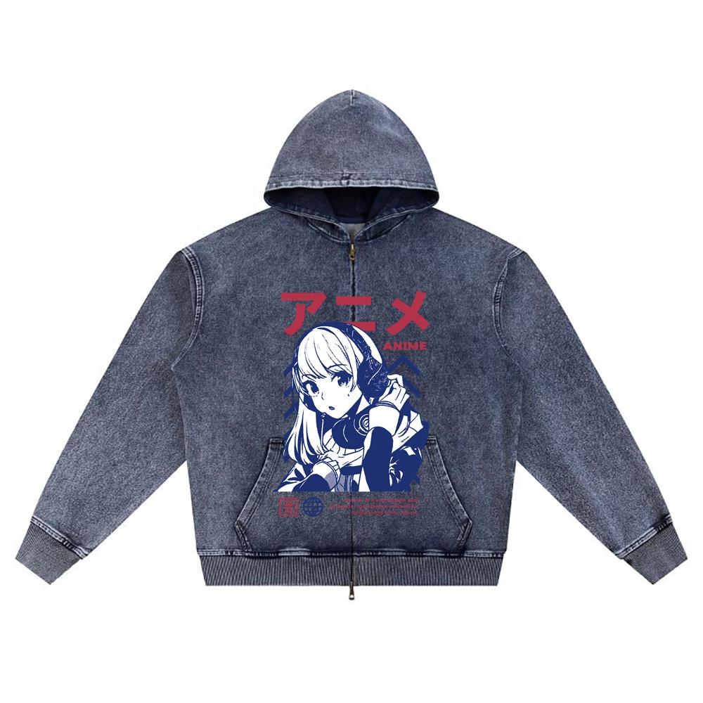 DTG print Knitted Denim Zip-Up Hoodie Anime Girl Brother Print Zipper Hoodies XL
DTG print Knitted Denim Zip-Up Hoodie Anime Girl Brother Print Zipper Hoodies XL