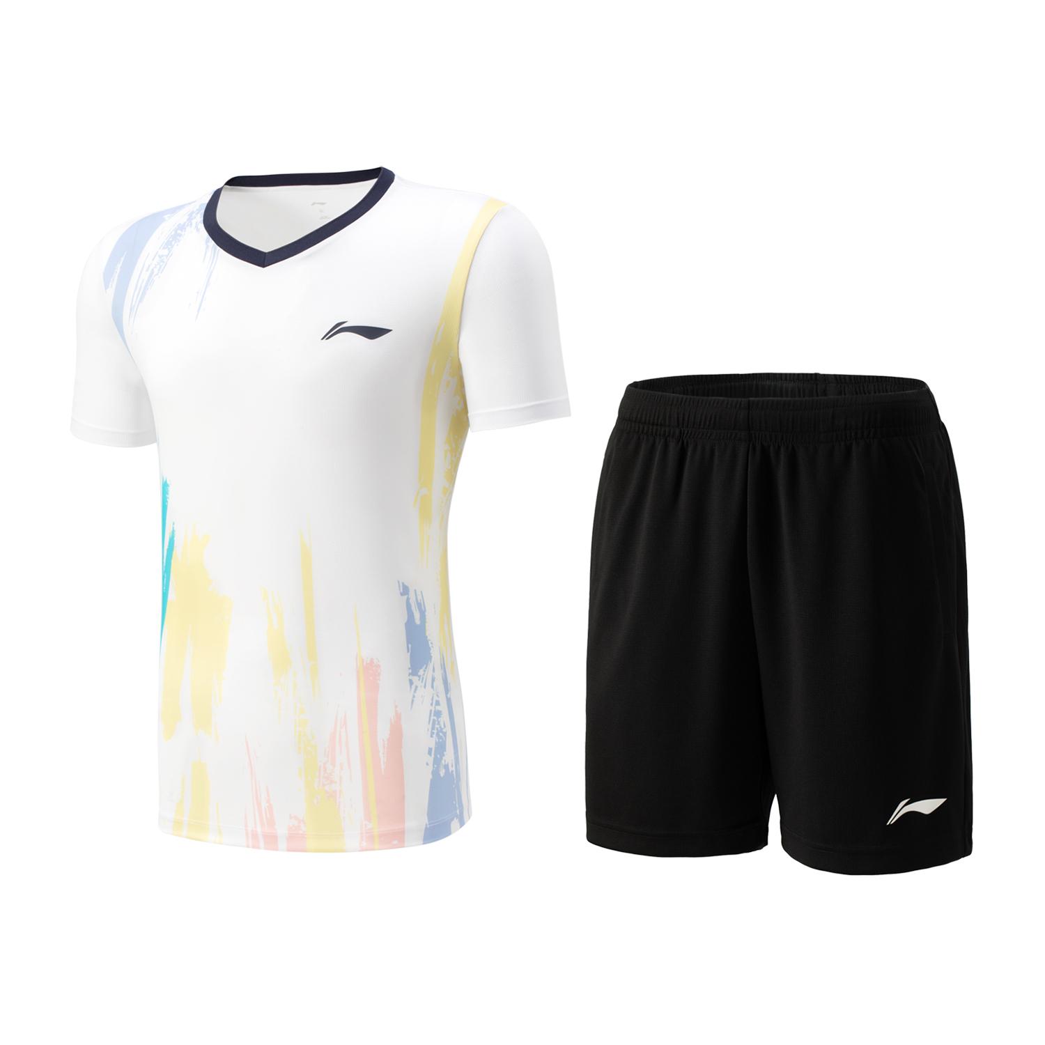 Li-Ning Серия Бадминтон Цветовой блок V-образный вырез Дышащая Универсальная Футболка с коротким рукавом Шорты со средней посадкой Повседневный спортивный костюм Унисекс Спортивный костюм AATV041-2 L
Li-Ning Серия Бадминтон Цветовой блок V-образный вырез Дышащая Универсальная Футболка с коротким рукавом Шорты со средней посадкой Повседневный спортивный костюм Унисекс Спортивный костюм AATV041-2 L