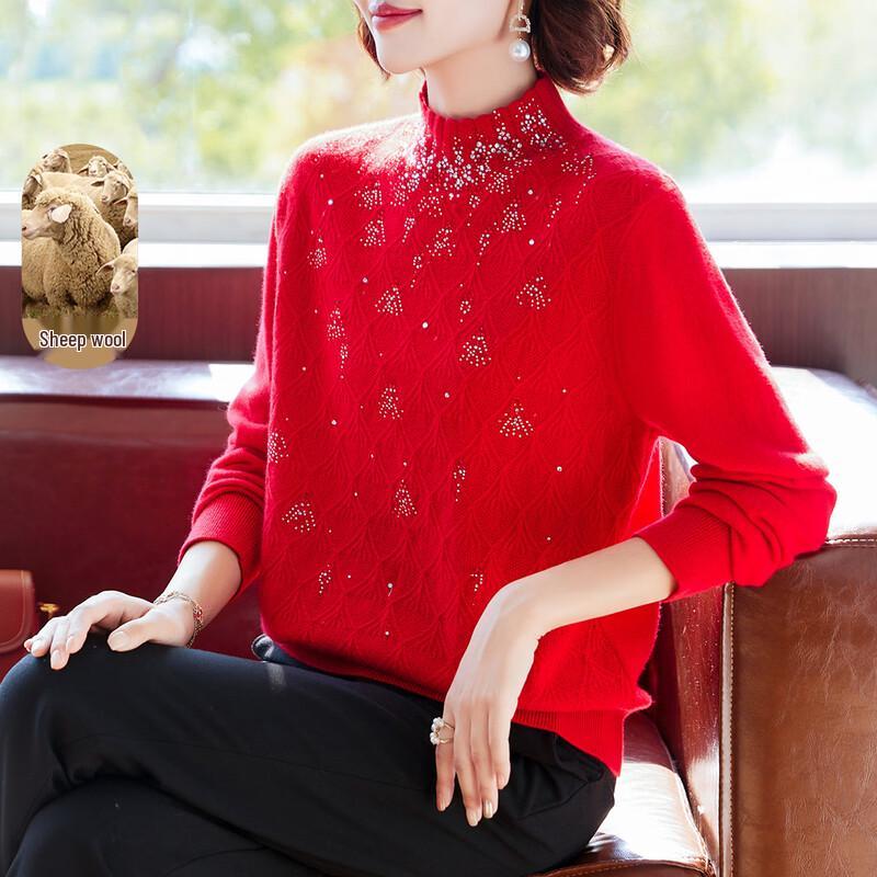 QianLian Women s 100% Wool Half-High Collar Sweater L
QianLian Women s 100% Wool Half-High Collar Sweater L