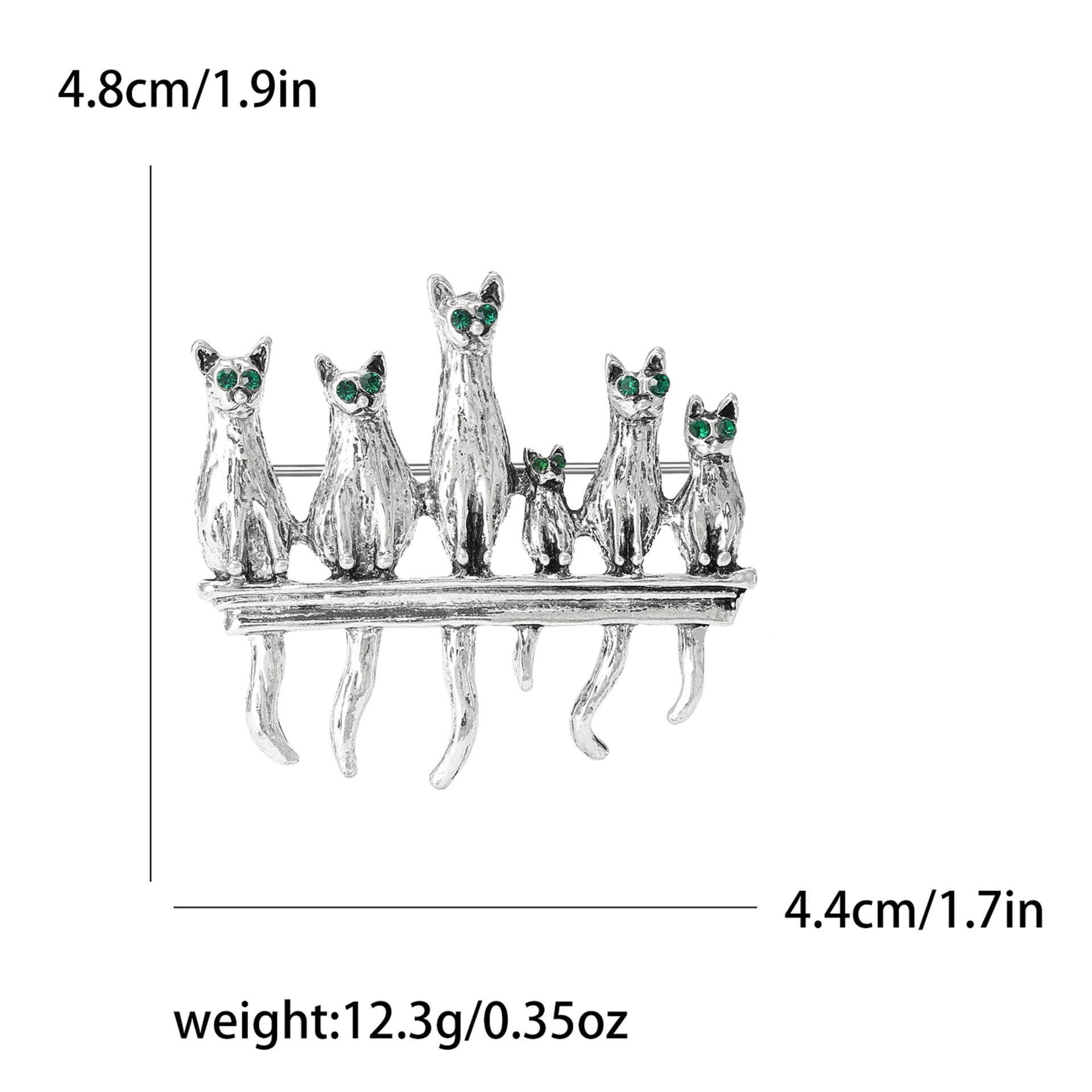 Брошь в виде кошки из сплава в стиле ретро, 6 брошей в виде кошки, универсальные аксессуары для одежды, брошь-булавка
Брошь в виде кошки из сплава в стиле ретро, 6 брошей в виде кошки, универсальные аксессуары для одежды, брошь-булавка