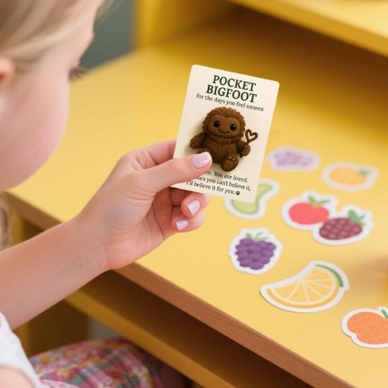 1/2Pcs Pocket Hug Plush Sasquatch Toy with Positive Card Emotional Support Mini Stuffed Savage Doll Plushie Inspirational Gift A
1/2Pcs Pocket Hug Plush Sasquatch Toy with Positive Card Emotional Support Mini Stuffed Savage Doll Plushie Inspirational Gift A