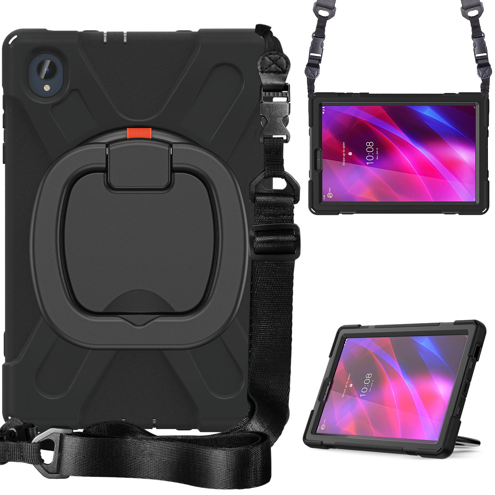 For Lenovo Tab M10 Plus 10.3 inch X606F/606X/K10 PC+Silicone Tablet Case Rotary Kickstand Anti-drop Protective Cover with Shoulder Strap Black
For Lenovo Tab M10 Plus 10.3 inch X606F/606X/K10 PC+Silicone Tablet Case Rotary Kickstand Anti-drop Protective Cover with Shoulder Strap Black