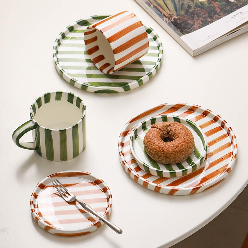 200ml Hand Drawn Striped Ceramic Mug Office Coffee Cup with Cups and Plate Set Breakfast Milk Mugs Afternoon Tea Dessert Plate 101-200ml
200ml Hand Drawn Striped Ceramic Mug Office Coffee Cup with Cups and Plate Set Breakfast Milk Mugs Afternoon Tea Dessert Plate 101-200ml