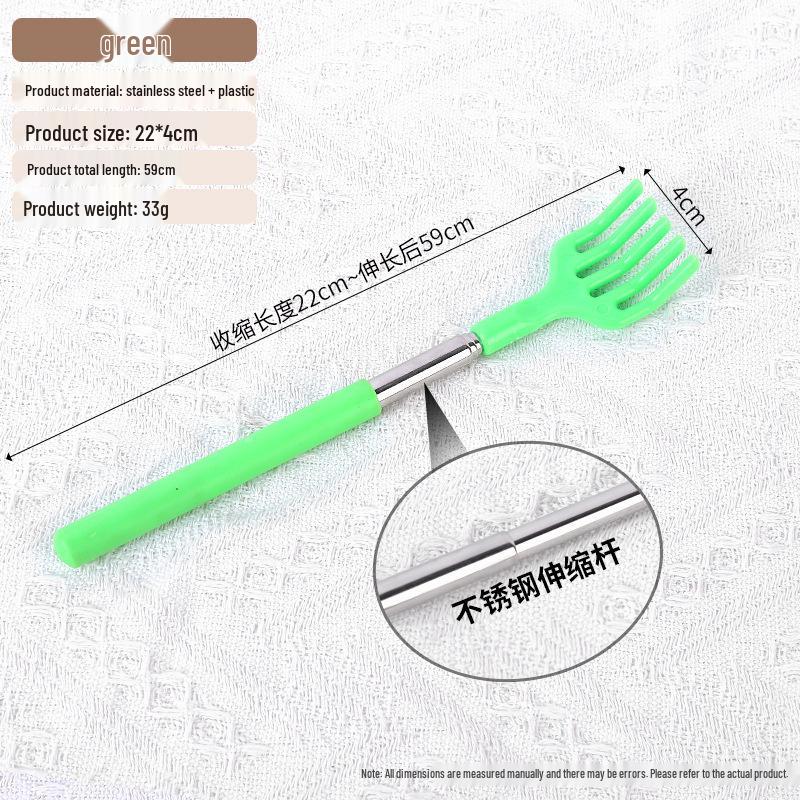 Портативний телескопічний скребок для спини з нержавіючої сталі зелений
Портативний телескопічний скребок для спини з нержавіючої сталі зелений