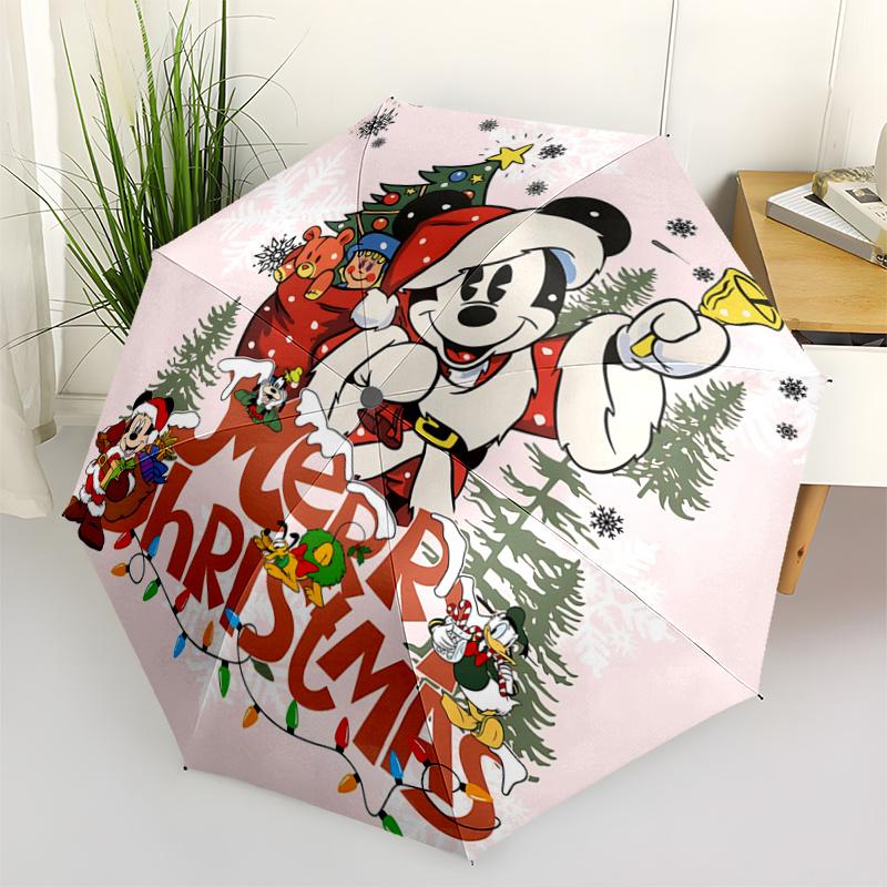 1pc Mickey Mouse Christmas Jingle Bell Automatic Open/Closed Umbrella - Portable Folding Design, 8-Rib Iron Frame Outdoor Umbrella, Festive
1pc Mickey Mouse Christmas Jingle Bell Automatic Open/Closed Umbrella - Portable Folding Design, 8-Rib Iron Frame Outdoor Umbrella, Festive