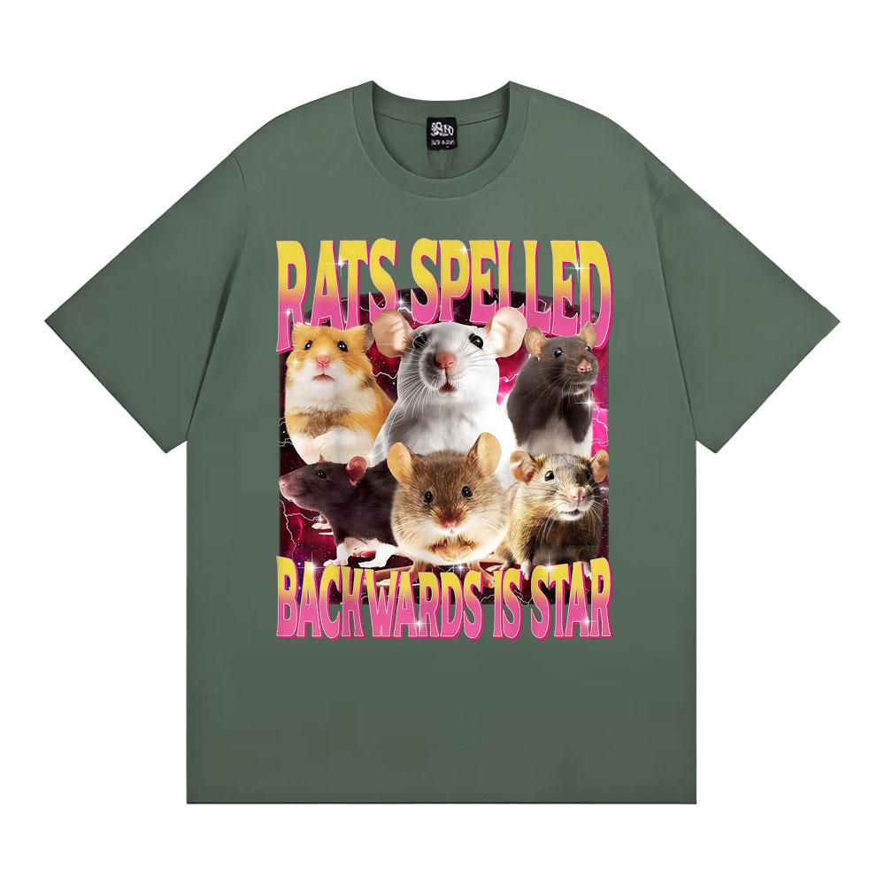 Rats Spelled Backwards Is Star Funny Rat Meme T Shirts Unisex Women Retro Humor Short Sleeve Tshirts Oversized 100 Cotton Tshirt 4XL
Rats Spelled Backwards Is Star Funny Rat Meme T Shirts Unisex Women Retro Humor Short Sleeve Tshirts Oversized 100 Cotton Tshirt 4XL