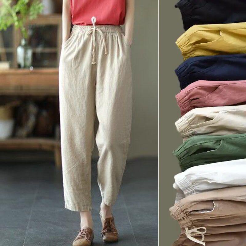 Women s Elastic Waist Cotton Linen Harem Pants - Loose Fit, Retro Slimming Tie, Spring/Summer 2024 XXXL (145-160)
Women s Elastic Waist Cotton Linen Harem Pants - Loose Fit, Retro Slimming Tie, Spring/Summer 2024 XXXL (145-160)