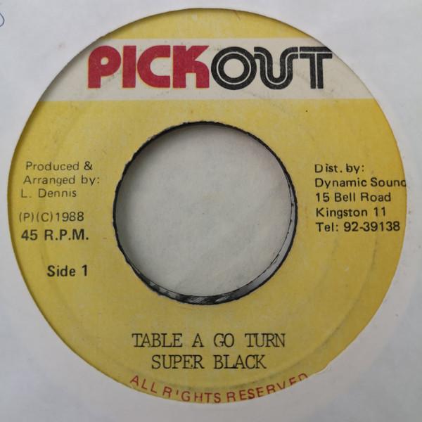 7inch Record SUPER BLACK - Table A Go Turn NONE Pickout 1988 Jamaica Reggae, Ska & Dub Used
7inch Record SUPER BLACK - Table A Go Turn NONE Pickout 1988 Jamaica Reggae, Ska & Dub Used