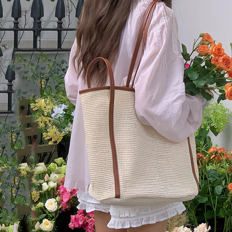 Yogodlns Large Capacity Straw Knitting Tote Bag Women Handmade Ethnic Style Casual Beach Shoulder Handbag Designer Hollow out 47x18x30cm
Yogodlns Large Capacity Straw Knitting Tote Bag Women Handmade Ethnic Style Casual Beach Shoulder Handbag Designer Hollow out 47x18x30cm