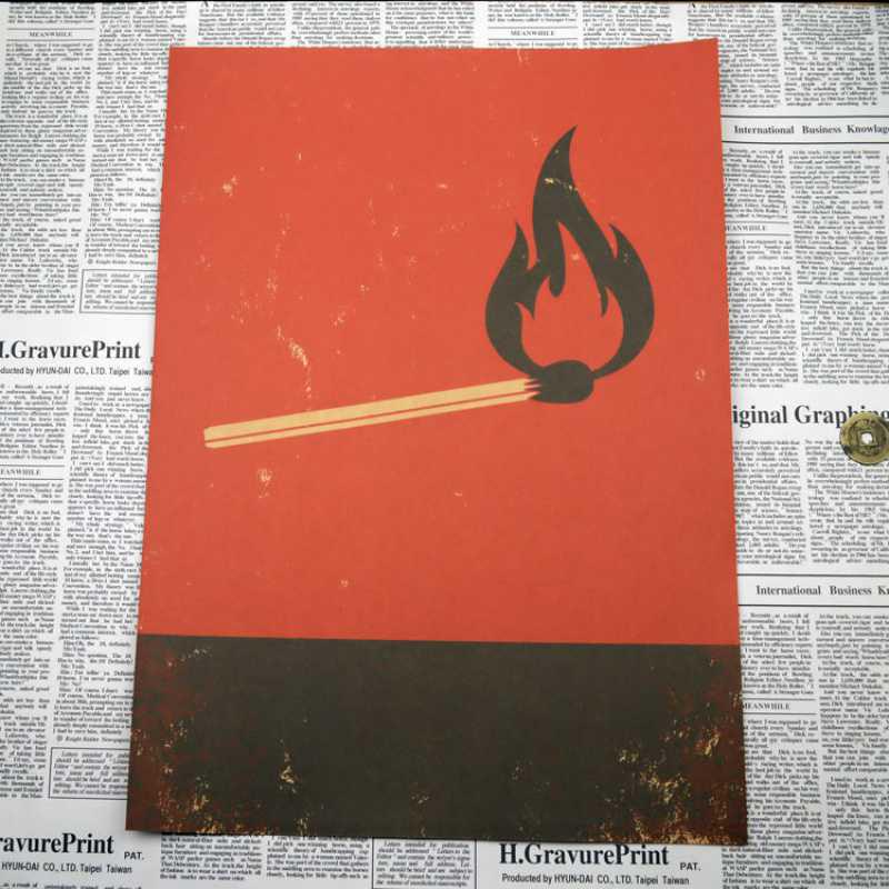Free Shipping Vintage Literary Cowhide Paper Poster: Burning Matchsticks Inspirational Art for Bar or Dorm Home Decor. Yellow Cowhide Paper (No Glue) 30x42 cm
Free Shipping Vintage Literary Cowhide Paper Poster: Burning Matchsticks Inspirational Art for Bar or Dorm Home Decor. Yellow Cowhide Paper (No Glue) 30x42 cm