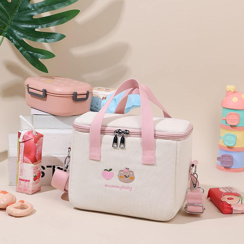 Жіноча мила сумка для обіду, ізольована полотняна сумка-холодильник, сумочка з алюмінієвої фольги Термокоробка для їжі Сімейна школа Контейнер для обіду для пікніка
Жіноча мила сумка для обіду, ізольована полотняна сумка-холодильник, сумочка з алюмінієвої фольги Термокоробка для їжі Сімейна школа Контейнер для обіду для пікніка