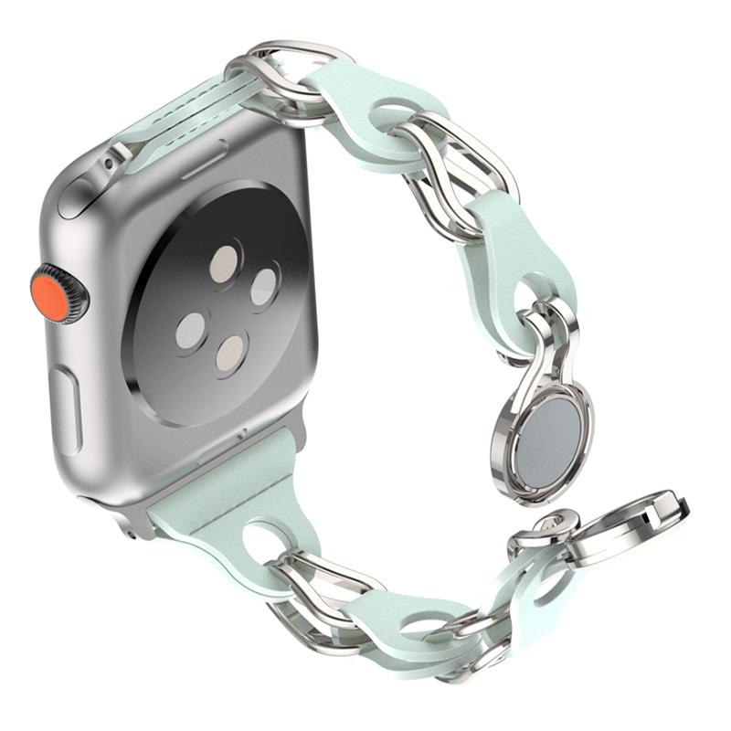For Apple Watch Series 10 46mm/Ultra 2 Ultra 49mm/Series 9 8 7 45mm/6 5 4 SE (2023) SE (2022) SE 44mm/3 2 1 42mm Magnetic Chain Style Watch Band Baby Blue
For Apple Watch Series 10 46mm/Ultra 2 Ultra 49mm/Series 9 8 7 45mm/6 5 4 SE (2023) SE (2022) SE 44mm/3 2 1 42mm Magnetic Chain Style Watch Band Baby Blue