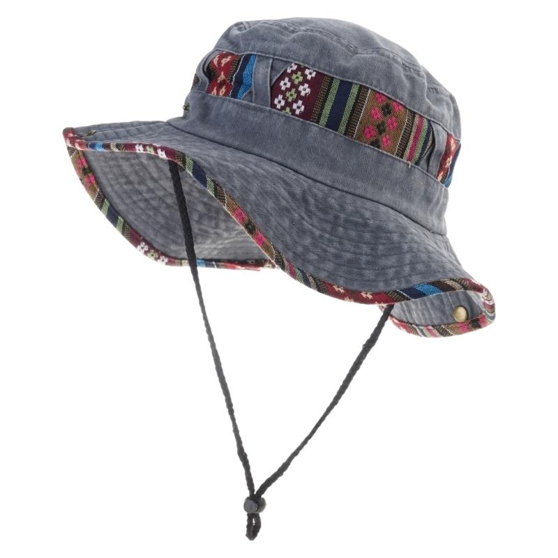 Adjustable National Sun Hat Tribal Print Cotton Mix Foldable Beach Parties Head Cover сірий колір
Adjustable National Sun Hat Tribal Print Cotton Mix Foldable Beach Parties Head Cover сірий колір