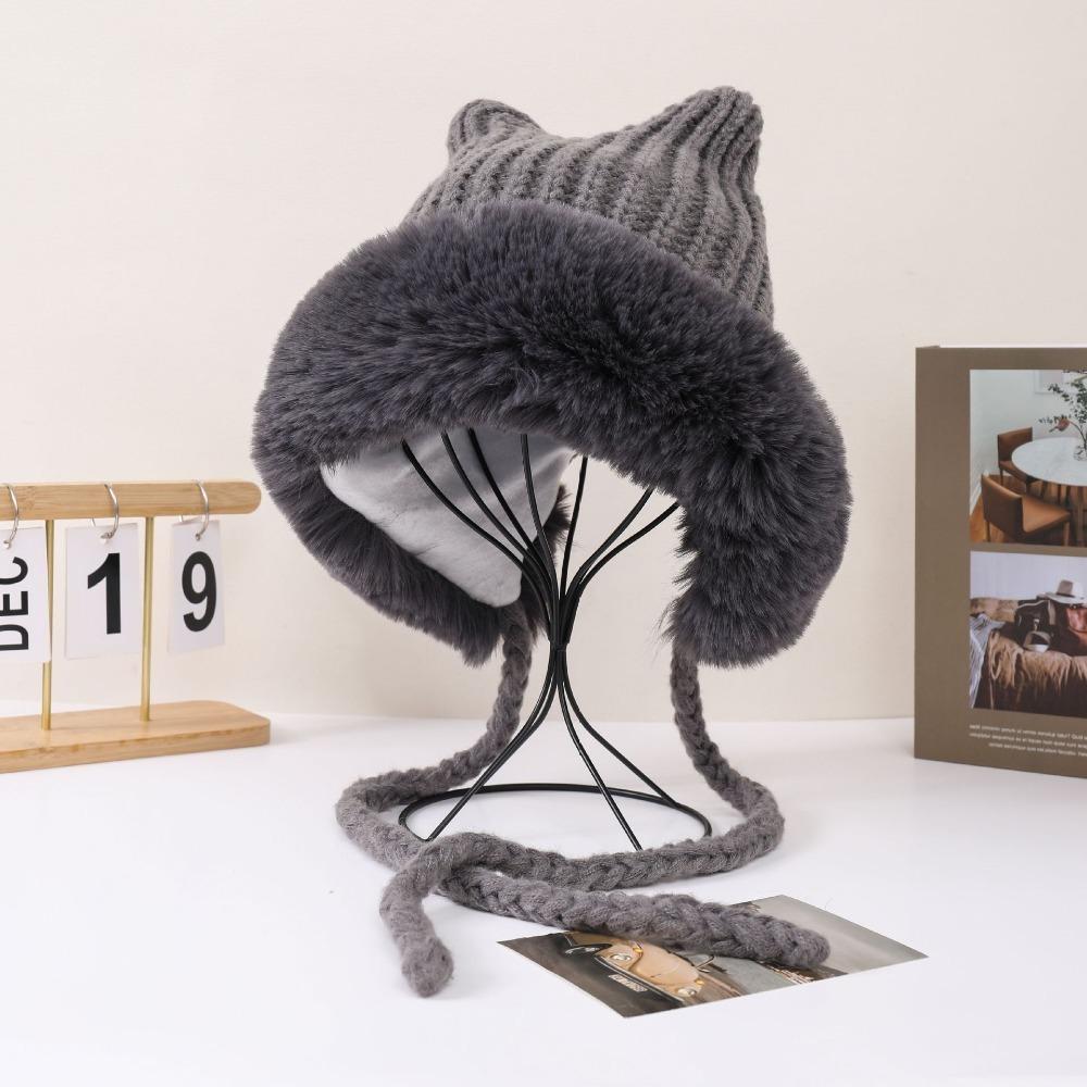 Thickened Knitted Hat Solid Color Beanies Hat Casual Ear Protection Hat Outdoor
Thickened Knitted Hat Solid Color Beanies Hat Casual Ear Protection Hat Outdoor