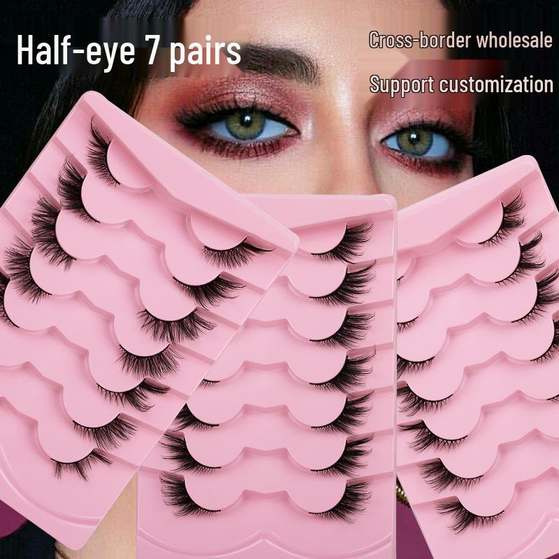 7 Pairs Cross-border Fox-eye Slanting False Eyelashes with Dense 3D Curling for Lengthened Eye Tail Standard
7 Pairs Cross-border Fox-eye Slanting False Eyelashes with Dense 3D Curling for Lengthened Eye Tail Standard