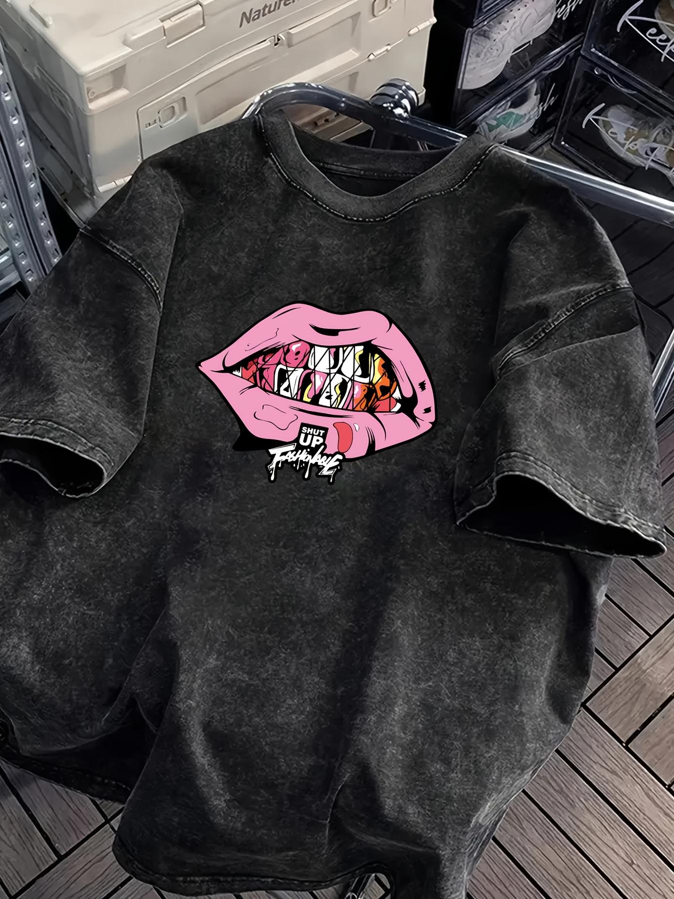 Shut Up Graffiti Pink Lips Graphic Acid Wash TShirt Vintage Hip Hop Streetwear Oversized Casual Tops for Men Women S
Shut Up Graffiti Pink Lips Graphic Acid Wash TShirt Vintage Hip Hop Streetwear Oversized Casual Tops for Men Women S