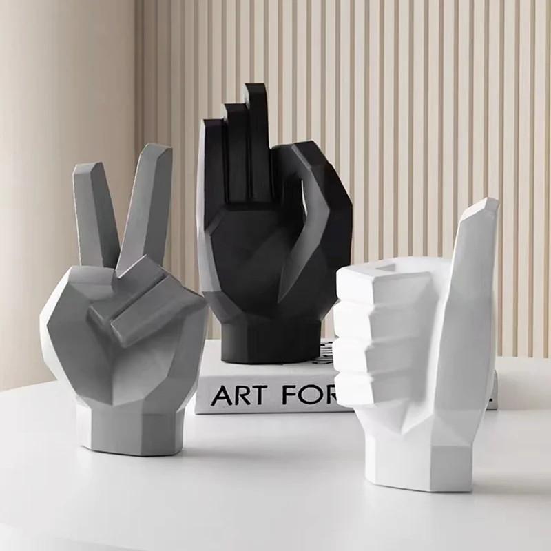2024 New Modern Style Geometry Gesture Sculpture Resin Abstract Hand Love Statue Figurines Creative Wedding Home Living Room
2024 New Modern Style Geometry Gesture Sculpture Resin Abstract Hand Love Statue Figurines Creative Wedding Home Living Room