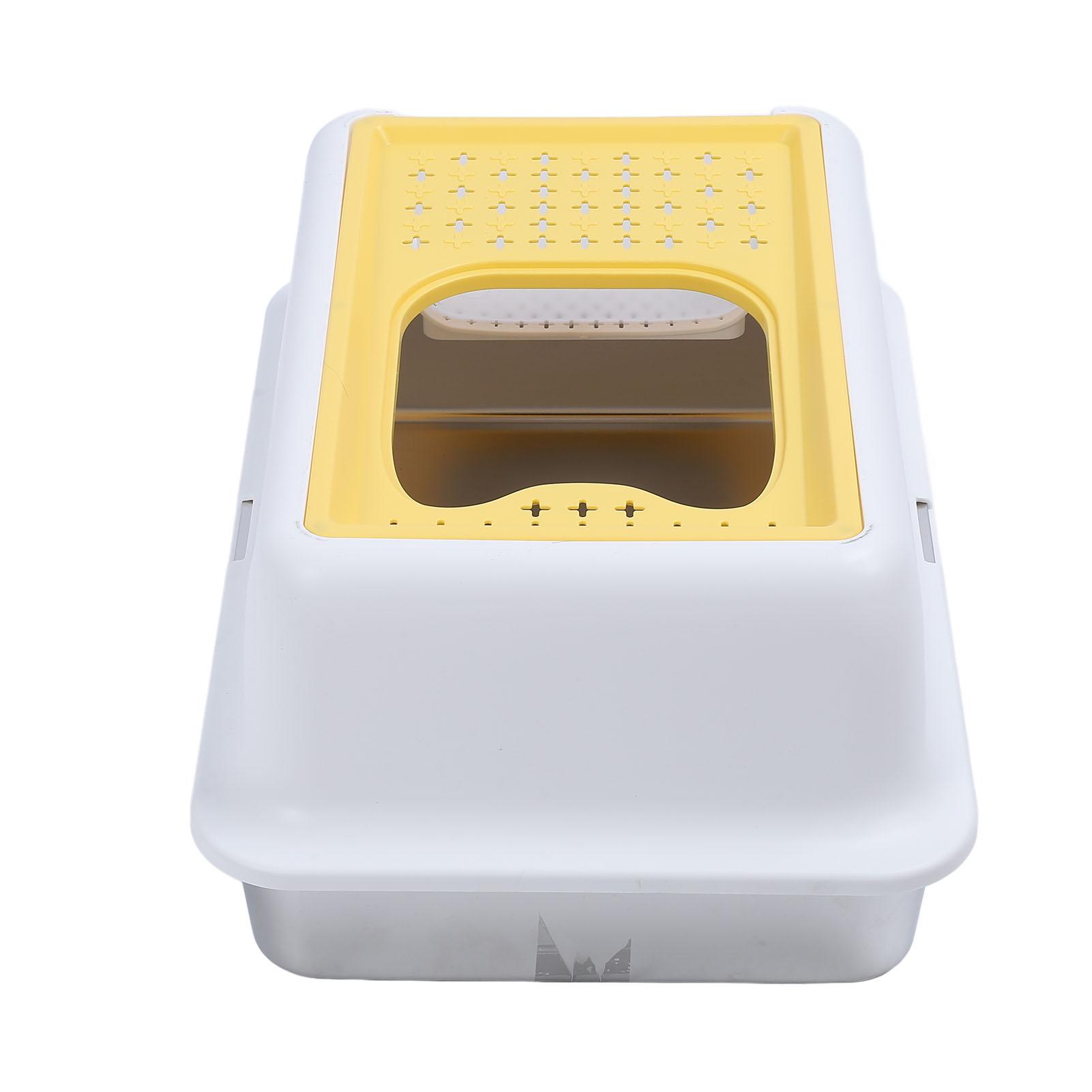 Enclosed Stainless Steel Cat Litter Box Anti Leakage Front and Top Entry Litter Box High Sided Proof Cat Litter Box with Lid
Enclosed Stainless Steel Cat Litter Box Anti Leakage Front and Top Entry Litter Box High Sided Proof Cat Litter Box with Lid