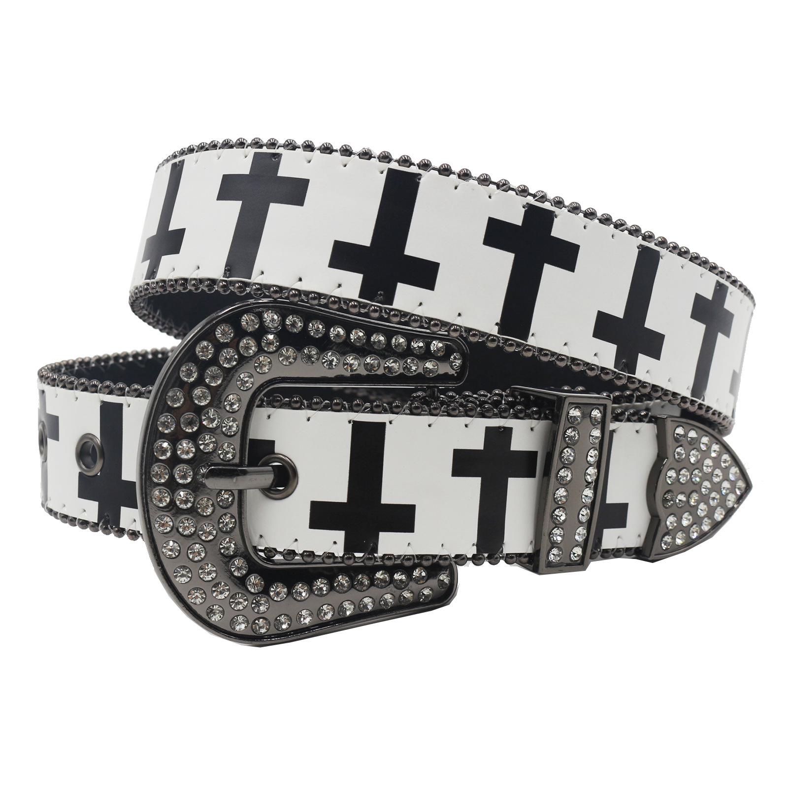 Original Black & White Cross Rhinestone Y2K PU Leather Trend Belt 125 cm білий
Original Black & White Cross Rhinestone Y2K PU Leather Trend Belt 125 cm білий