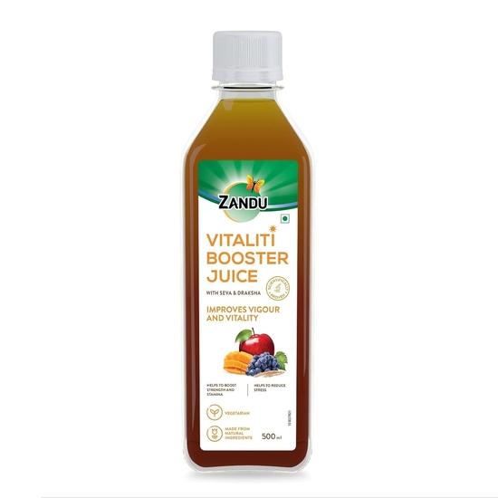 Zandu Vitality Booster Juice – An Ayurvedic Formulation Enriched with Natural Ingredients | Useful in Increasing Energy & Stamina & Managing Stress
Zandu Vitality Booster Juice – An Ayurvedic Formulation Enriched with Natural Ingredients | Useful in Increasing Energy & Stamina & Managing Stress