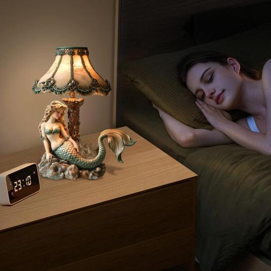 Resin Mermaid Table Lamp Hand-Painted Mermaid Night Light with USB Port Desk Lamp for Bedroom Living Room Decor A
Resin Mermaid Table Lamp Hand-Painted Mermaid Night Light with USB Port Desk Lamp for Bedroom Living Room Decor A