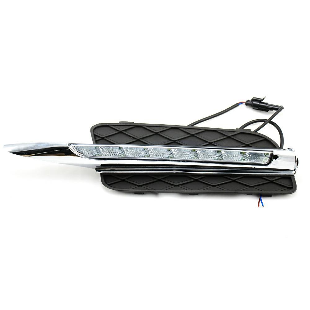 1 Pair LED Daytime Running Lights for X5 E70 (2007-2010) Electroplating Clear Driving Light Type A 
1 Pair LED Daytime Running Lights for X5 E70 (2007-2010) Electroplating Clear Driving Light Type A