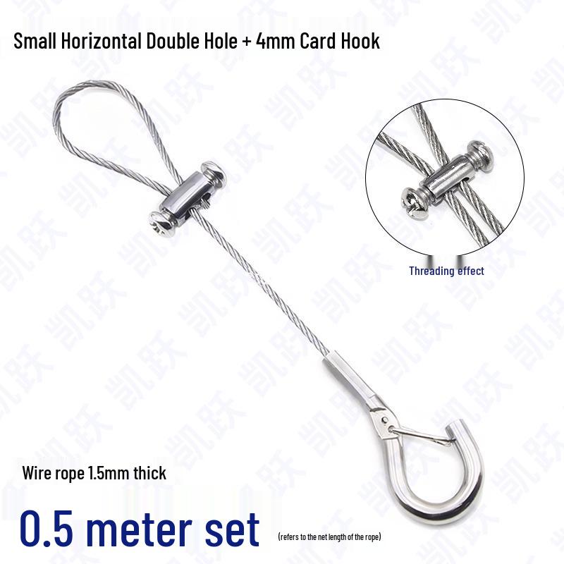 Регульований сталевий канатний страхувальний ремінь із замковим карабіном для захисту від падіння та підвіски звукових систем, 1,5-4 мм.
Регульований сталевий канатний страхувальний ремінь із замковим карабіном для захисту від падіння та підвіски звукових систем, 1,5-4 мм.