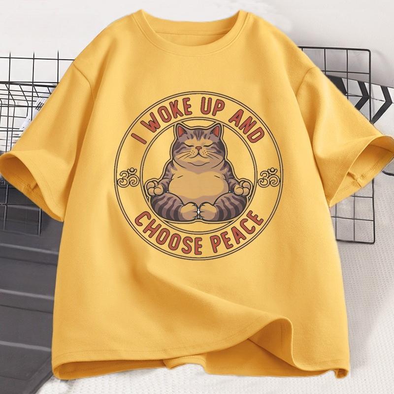 I Woke Up and Choose Peace Printed Tshirt Yoga Cat Unisex Cotton Tee Shirt Unisex Harajuku Round Neck Unisex Clothes Streetwear 4XL
I Woke Up and Choose Peace Printed Tshirt Yoga Cat Unisex Cotton Tee Shirt Unisex Harajuku Round Neck Unisex Clothes Streetwear 4XL