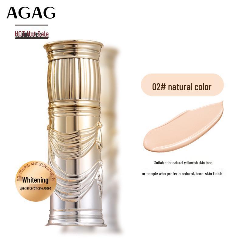 AGAG Flawless Whitening Foundation: Waterproof, Sweatproof, Long-Lasting, Corrects Skin Tone, Brightens & Conceals 30g
AGAG Flawless Whitening Foundation: Waterproof, Sweatproof, Long-Lasting, Corrects Skin Tone, Brightens & Conceals 30g
