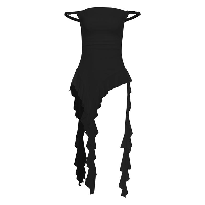 Y2K Sexy Off-The-Shoulder Crop Top, Solid Sleeveless Ruched Backless Blouse with Ruffle Hem, Streetwear Tank Top for Women L чёрный
Y2K Sexy Off-The-Shoulder Crop Top, Solid Sleeveless Ruched Backless Blouse with Ruffle Hem, Streetwear Tank Top for Women L чёрный