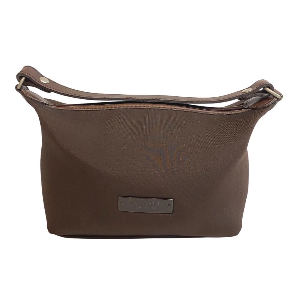 COACH Mini Handbag Vanity Jersey Pouch Brown Jersey Women Used
COACH Mini Handbag Vanity Jersey Pouch Brown Jersey Women Used