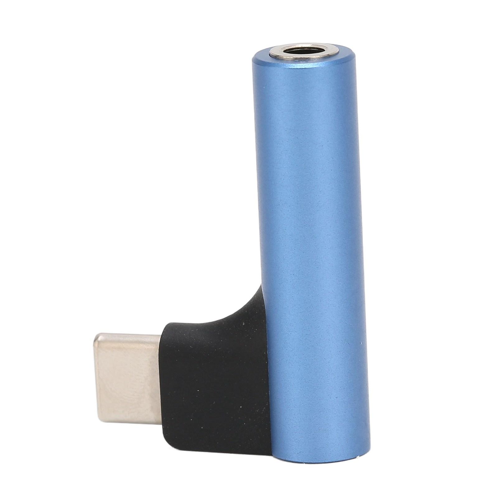 USB C на 3,5 мм аудио разъем для наушников адаптер типа C Aux DAC стерео микрофон HiFi прямоугольный ключ для синий