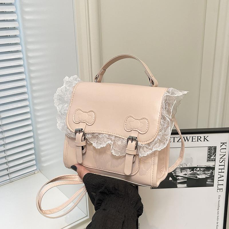 Sweet lace bow handbag fashion design popular casual shoulder messenger small square bag
Sweet lace bow handbag fashion design popular casual shoulder messenger small square bag