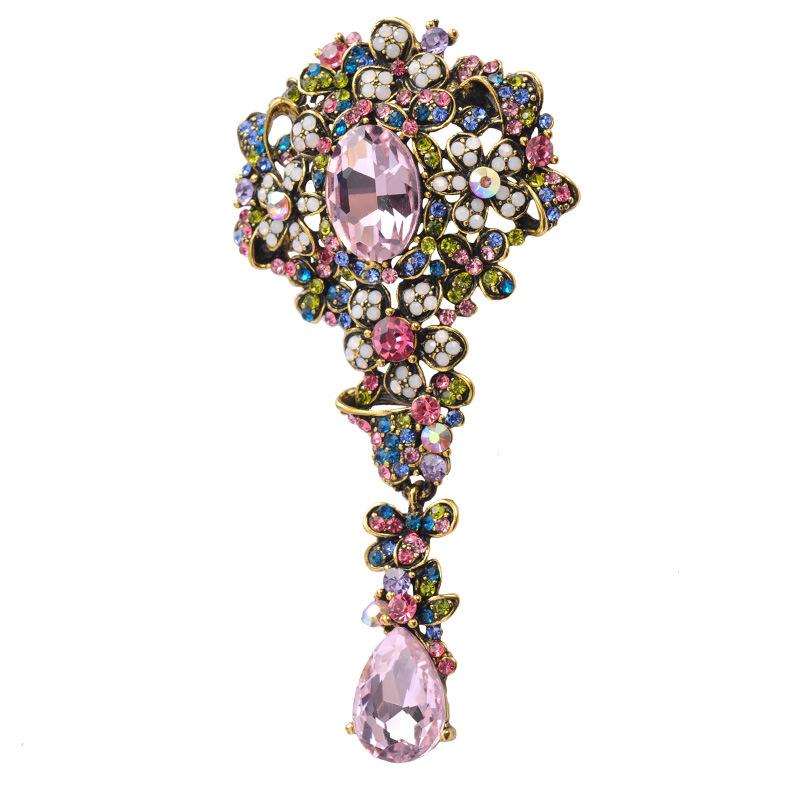 Elegant Luxury Rhinestone Flower Pendant Brooch Badge For Women Men Exquisite Crystal Shining Boutique Party Wedding Pin Jewelry
Elegant Luxury Rhinestone Flower Pendant Brooch Badge For Women Men Exquisite Crystal Shining Boutique Party Wedding Pin Jewelry
