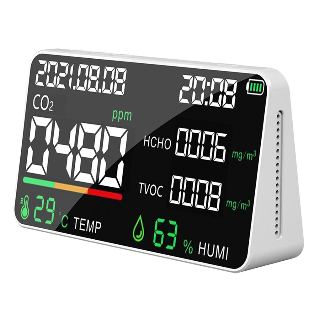 Air Quality Monitor Room Temperature Humidity Meter USB Rechargeable CO2 Detector Multifunctional Clock for Home Office белый
Air Quality Monitor Room Temperature Humidity Meter USB Rechargeable CO2 Detector Multifunctional Clock for Home Office белый