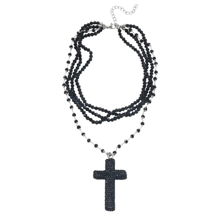 Adjustable Length Clavicle Chain Multilayer Necklace With Beads And Crucifix Detail Jewelry For Trendy Looks чорний
Adjustable Length Clavicle Chain Multilayer Necklace With Beads And Crucifix Detail Jewelry For Trendy Looks чорний