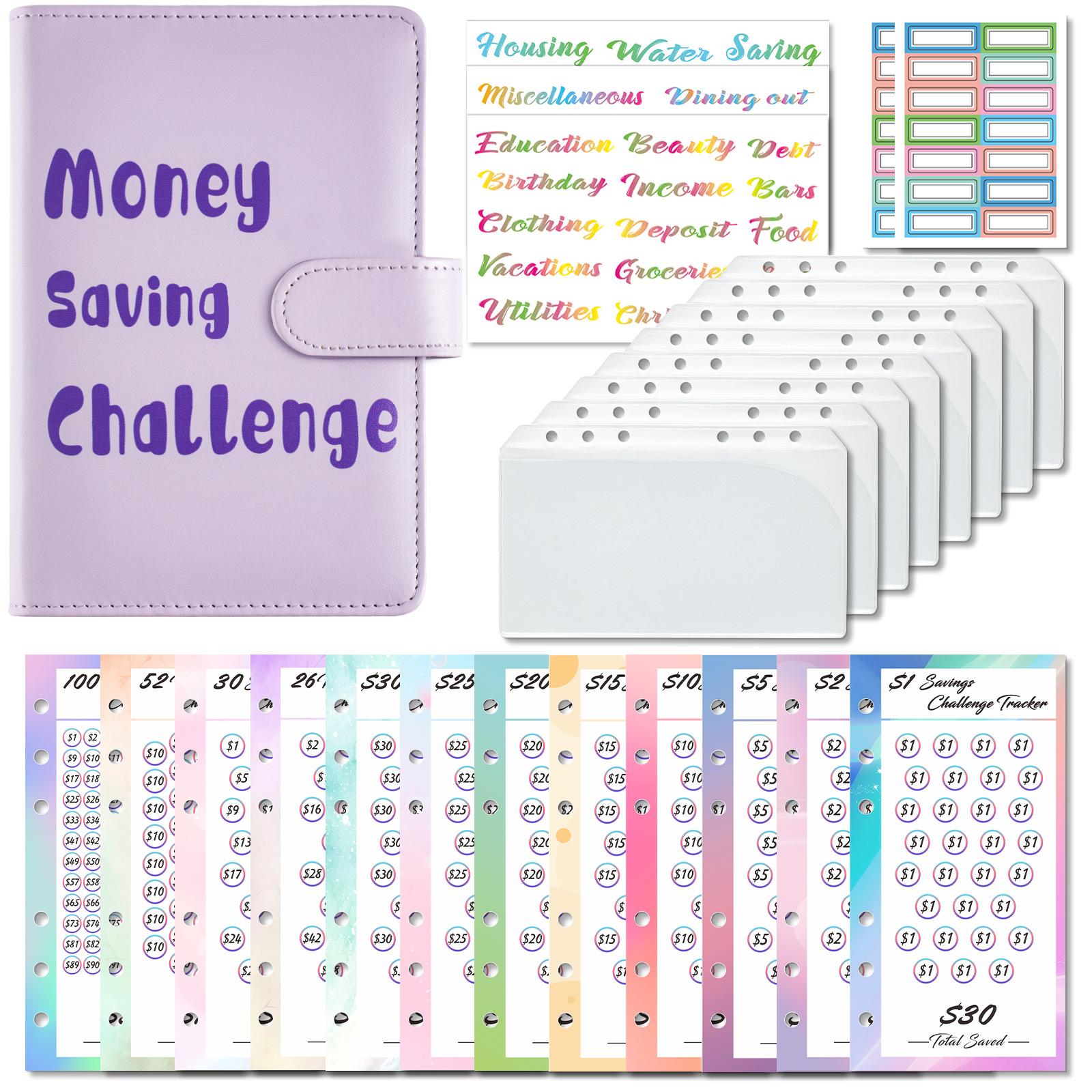 A6 Macarone Money Saving Challenge with 8Pcs Loose-Leaf Binder Budget Binder with Cash Envelopes Money Organizer System A6 фіолетовий
A6 Macarone Money Saving Challenge with 8Pcs Loose-Leaf Binder Budget Binder with Cash Envelopes Money Organizer System A6 фіолетовий