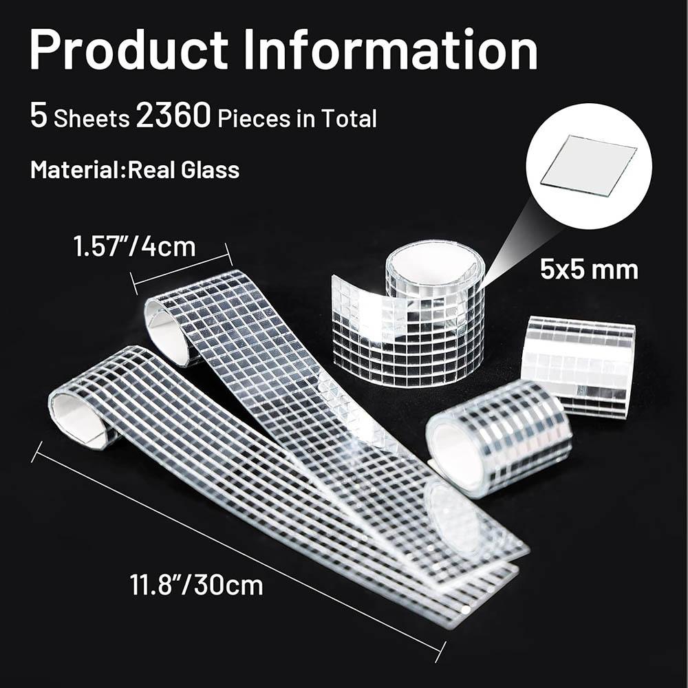 2360PCS Self Adhesive Mosaic Tiles,5mm Disco Tiles,Square Mirror Mosaic Tiles for Interior Decoration,DIY Disco Ball Art Collage
2360PCS Self Adhesive Mosaic Tiles,5mm Disco Tiles,Square Mirror Mosaic Tiles for Interior Decoration,DIY Disco Ball Art Collage