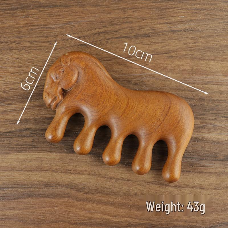 Sandalwood Horse Year Massage Comb: Portable Wooden Head and Scalp Meridian Souvenir
Sandalwood Horse Year Massage Comb: Portable Wooden Head and Scalp Meridian Souvenir