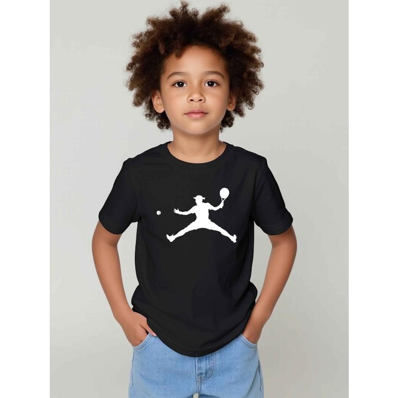 European sizes Signature Moves in Tennis Boys and Girls New Casual Short-Sleeved T-Shirt Summer Kids Round Neck Clothing Printed T-Shirt Bottoming 164cm чорний
European sizes Signature Moves in Tennis Boys and Girls New Casual Short-Sleeved T-Shirt Summer Kids Round Neck Clothing Printed T-Shirt Bottoming 164cm чорний