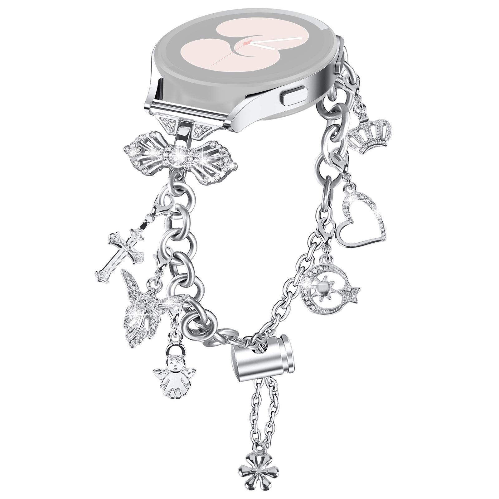 Для смарт-часов Samsung Galaxy Watch FE 40 мм Металлический ремешок-браслет с подвесками Silver
Для смарт-часов Samsung Galaxy Watch FE 40 мм Металлический ремешок-браслет с подвесками Silver