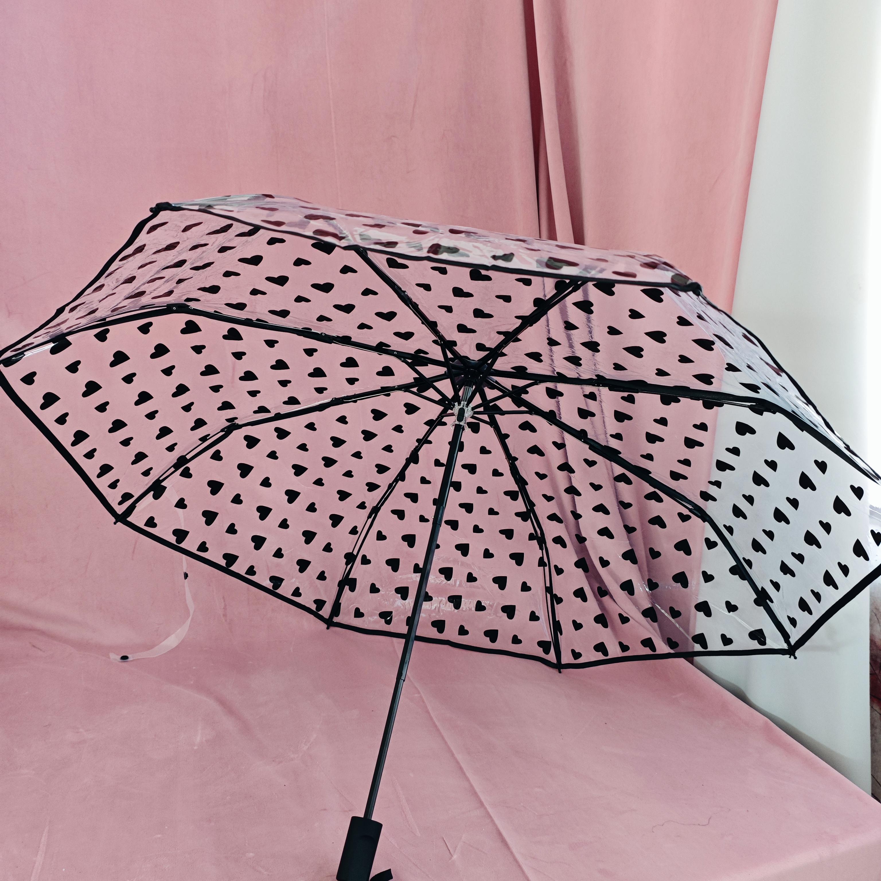 1 Piece of Heart Pattern Hand-Opened Pvc Material Transparent Umbrella, Waterproof and Windproof, Portable Um
1 Piece of Heart Pattern Hand-Opened Pvc Material Transparent Umbrella, Waterproof and Windproof, Portable Um