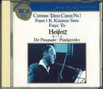 CD JASCHA HEIFETZ Castelnuovo Tedescofergusonfranca BVCC5113 BMG VICTOR Japan Classical Used
CD JASCHA HEIFETZ Castelnuovo Tedescofergusonfranca BVCC5113 BMG VICTOR Japan Classical Used
